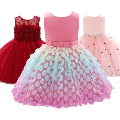 Summer Girl Clothes Kids Dresses for Girls Birthday Party Dress Vestido Wear Infant 3 6 9 12 18 24 months Baby Birthday wedding