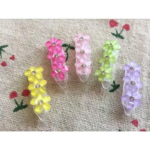 New !!! 50pcs Pet dog cat hair flower mix Cute Dog headdress Dog hairpin plasic clip