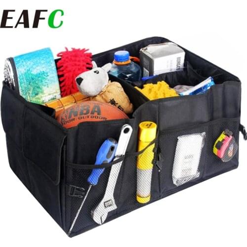 EAFC Car Trunk Organizer Eco-Friendly Super Strong & Durable Collapsible Cargo Storage Box For Auto Trucks SUV Trunk Box