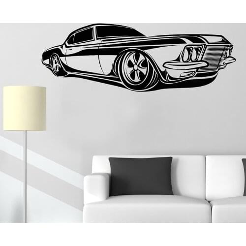 Retro Car Impala Supernatural Garage Automobile vinyl wall decal sticker home decor diy art mural wallpaper