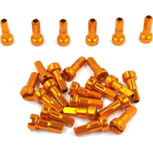 Primwon Orange Bicycle MV Spoke Nipples 14G 14mm Ultralight Round Head Aluminum Alloy for MTB Road Bike Wheels 30 64 80 100Pcs