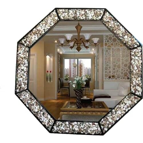Mediterranean Style Shell Bathroom Mirror Wall Decoration Living Room Ornaments