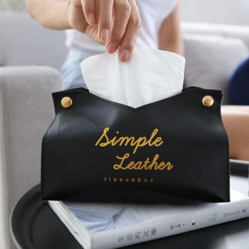 Tissue Case Box Container PU Leather Retro Simple Home Car Towel Napkin Papers Bag Holder Box Case Pouch Table Decor Highquality