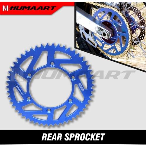 HUMAART Rear Aluminum Steel Sprocket for YZ125 250 250X 250F 450F WR250F 450F 1999 to 2019(Check Fitment in Description)