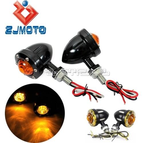 10mm Bolt Motorcycle Bullet Turn Signal Light Turn Indicator Light For Harley Honda CB BMW Bobber Chopper Cafe Racer