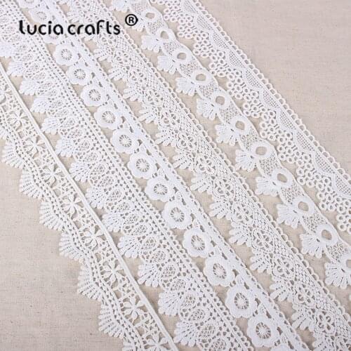 2yards/lot White Lace Embroidery Trim Ribbon Patchwork Material DIY Sewing Garment Clothing Handmade Packing Accessories N0826