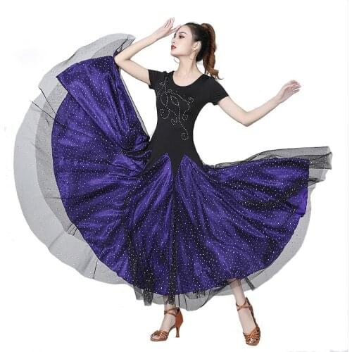 3XL Ballroom Dress For Woman Modern Waltz Tango Latin Competition Clothes 360 Degree Oversized Skirt