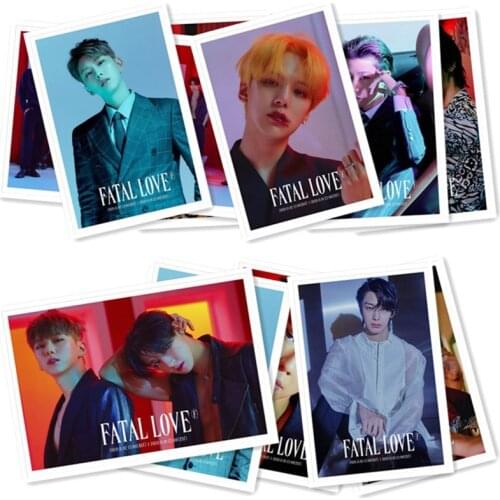 40Pcs/Box Kpop Monsta X New Album FATAL LOVE LOMO Card Photocard Self Made Cards For Fans Collection Stationery