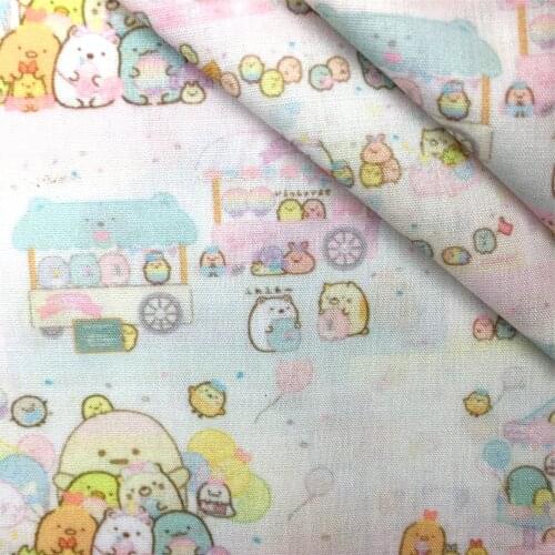 50*145cm Sumi kko-gurashi Printed Polyester Cotton Fabric for Tissue Sewing Material DIY Handmade,1Yc18282