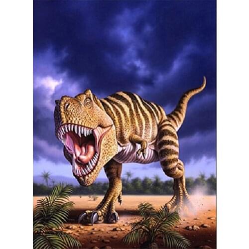 5D DIY Diamond Painting Tyrannosaurus Rex Dinosaur Diamond Embroidery Full Cross Stitch Rhinestone Mosaic Home Decor Handmade