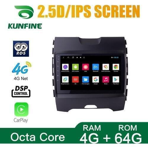 Octa Core Android 10.0 Car DVD GPS Navigation Player Deckless Car Stereo for Ford Edge 2015 2016 2017 2018 Radio Headunit