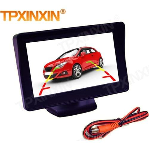 Hippcron Car Monitor 4.3" Screen For Rear View Reverse Camera TFT LCD Display HD Digital Color 4.3 Inch PAL/NTSC