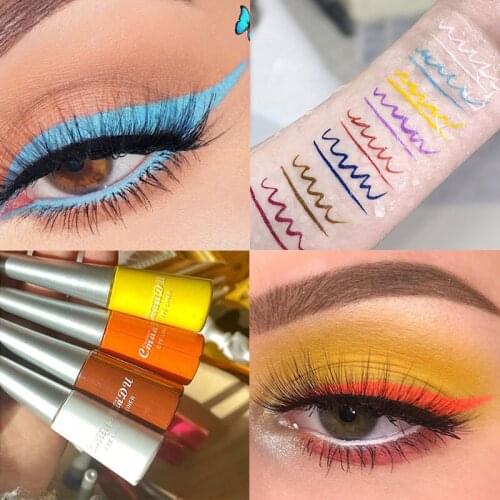 Colorful Long-lasting Liquid Eyeliner Pen Waterproof Fast Dry Black Pencil Cosmetic Double-ended Eye liner Smooth MakeUp Tools