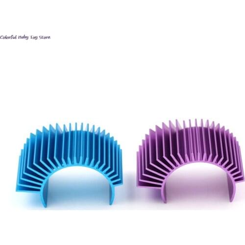 RC Parts Electric Car brushless Motor Heatsink Cover + Cooling Fan for 1:10 HSP RC Car 540 545 550 Size Motor Heat Sink BL/PP