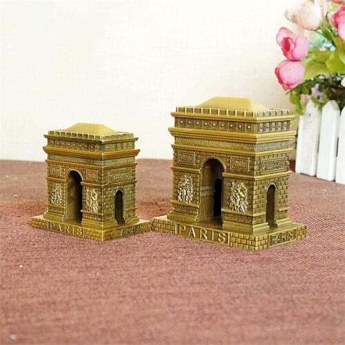 European Alloy Arc De Triomphe Model Sculptures France Modern World-Renowned Architectural Art Crafts Figurines Home Decoration