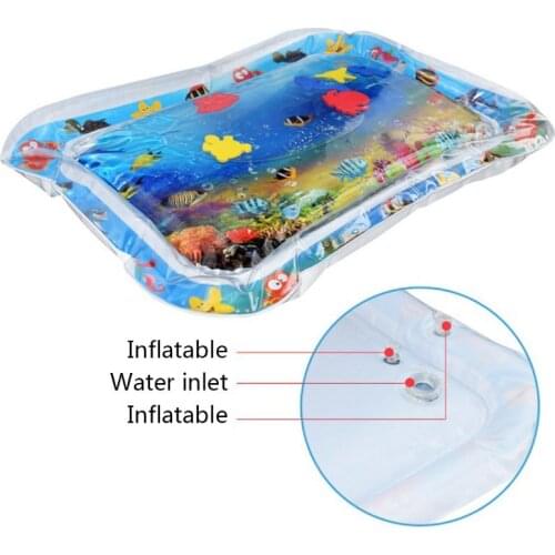 Leakproof Baby Kids Water Play Mat Inflatable PVC Infant Playmat Cushion for Toddler Activity Playing Supplies