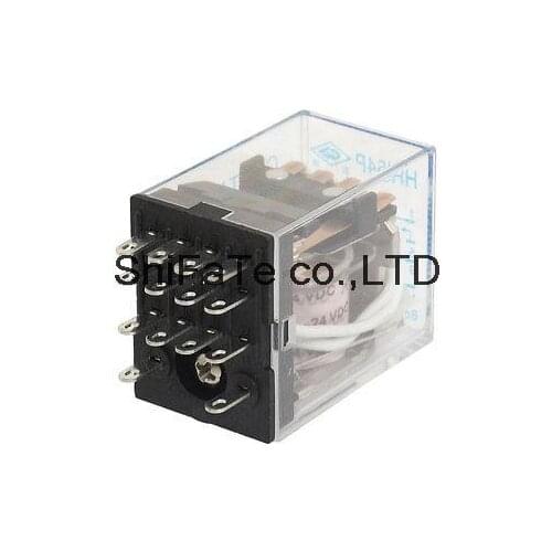 HH54P AC/DC 12/24/220/380V Coil 14 Pin 4PDT Green LED Indicator Power Relay 5A 240VAC 28VDC