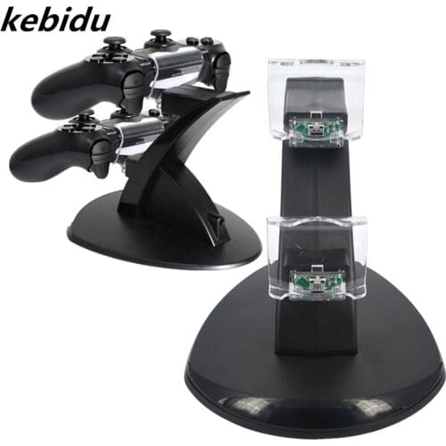 Kebidu Micro USB Gaming Controller Charger Charging Dock Station For Sony PlayStation 4 PS4 Wireless Game Controller Console