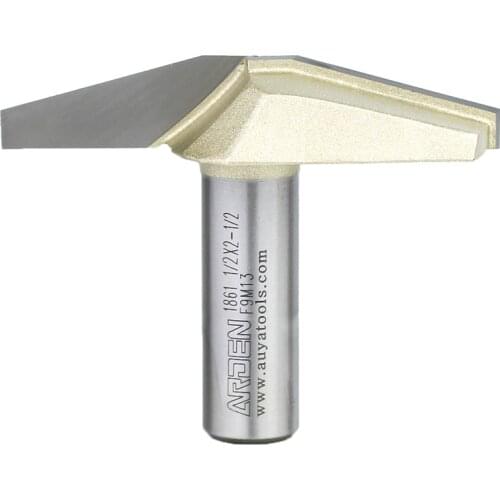 10 Degree Bottom Cleaning End Mill Carbide CNC Router Bit Milling Cutter for Wood Engraving Machine 1/2" 12.7mm Shank Arden