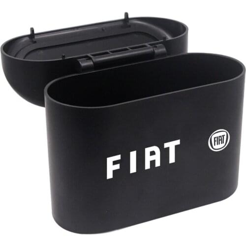 Car Trash Can Interior Organizer Storage Box Garbage Bag Press Sealed Can Bin for Fiat Panda Bravo Punto 500 Auto Accessories