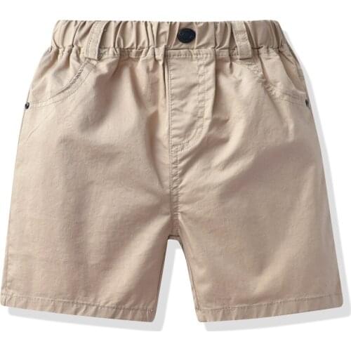 Boy Summer Short Pant Kids Trousers Children Clothes Khaki Casual Shorts 2-7y 90-130cm High Quality Cotton