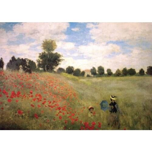 Poppy field The wooden puzzle 1000 pieces ersion paper jigsaw puzzle white card adult childrens educational toys