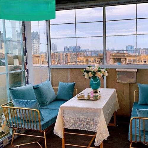 Iron Art Sofa Chair Set Modern Armchair Living Room Furniture Single Lazy Sofa Balcony Home Backrest Leisure Iron Art Sofas