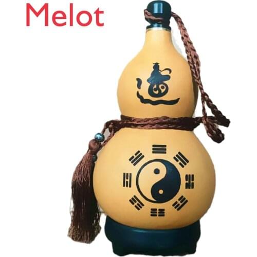 Natural Wine Gourd Decoration Natural Wine Gourd Wine Pot Kettle Portable Anti-Seepage