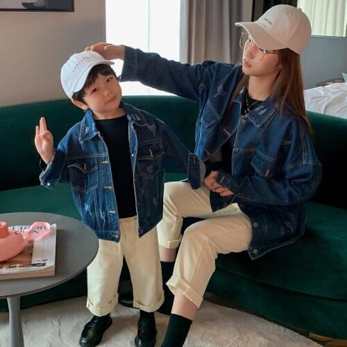 Winter Pu Leather Jacket for Mum and Daughter Fashion Mothers Coat Thickening Girls Outerwear Faux Fur Pachworked Family Clothe