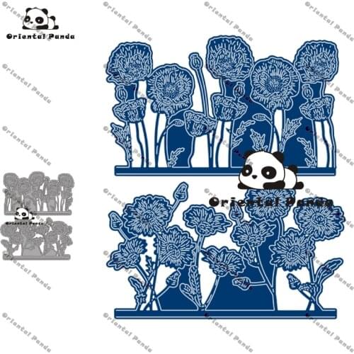 New Dies Beautiful frame Metal opium poppy Dies diy Dies photo album cutting dies Scrapbooking Stencil stamps and dies