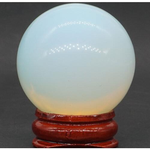 Opalite Stone Ball Mineral Quartz Sphere Hand Massage Crystal Ball Healing Feng Shui Home Decor Accessory 40mm