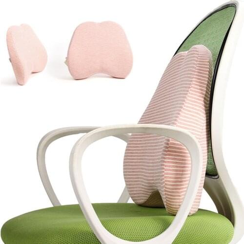 Orthopedic Lumbar Support Cushion for Office Breathable Memory Foam Car Waist Pillow Reduce Lumbar Pressure Seat Pillow Back Pad