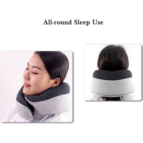 Protable U-Shaped Pillow Car Air Flight Comfortable Pillows Neck Support Headrest Cushion Soft Nursing Cushion Grey