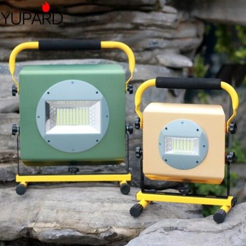 YUPARD Searchlight flood light Spotlight Brightness 100W 50W lamp flashlight Outdoor camping rechargeable 18650 battery charger