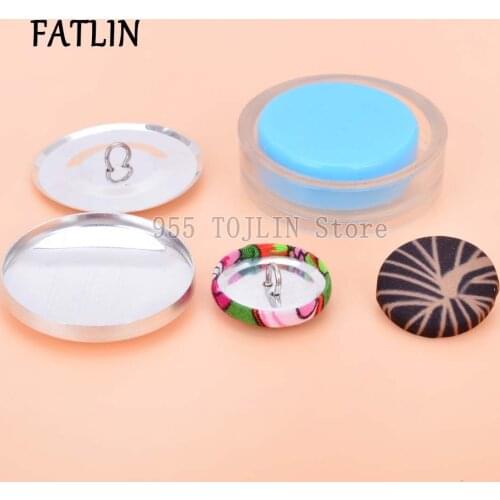 Covered Button 20 or 50Sets DIY Handmade Fabric Button Bread Shape Round Fabric Cover cloth button base Semi-finished Product