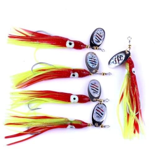 Pike Spinners Spoon Metal Bait Sea Squid Fishing Lure Tackle Trout Tackle 3PCS Spinning Spoonbait Rotating Artificial Fake Baits