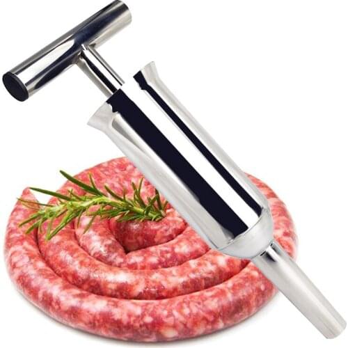 High Capacity Manual Stainless Steel Sausage Stuffer Homemade Sausage Meat Maker Tools