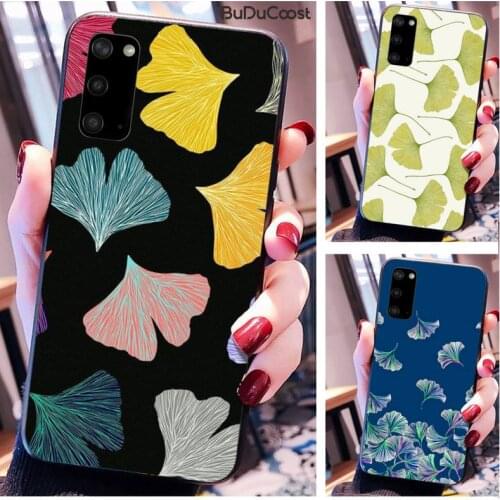 Reall Ginkgo biloba homemade Phone Case for Samsung Galaxy S10 Plus S10E S6 S7 edge S8 S9 Plus S10lite S20 Plus S20 Ultra