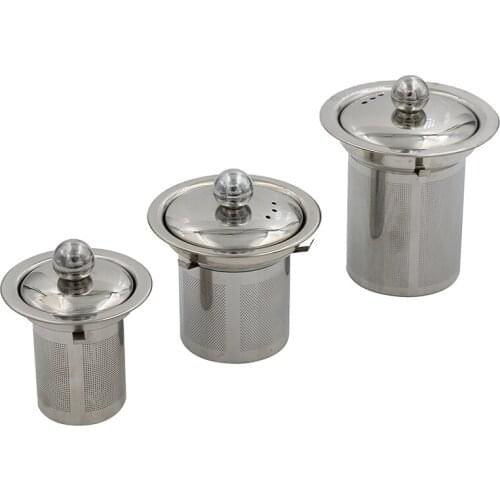 Drinkware Kitchen Accessories 3 Sizes Reusable Stainless Steel Mesh Tea Infuser Tea Strainer Teapot Tea Leaf Spice Filter