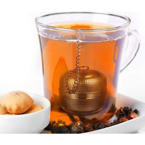 Hot Tea Infuser Tea Strainer Tea Filters for Loose Tea with Stable Base and Long Chain Sealed Thread Connection