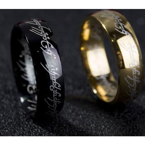 Tungsten One Ring of Power Gold The Movie of Ring Lvers Women and Men Fashion Jewelry Wholesale