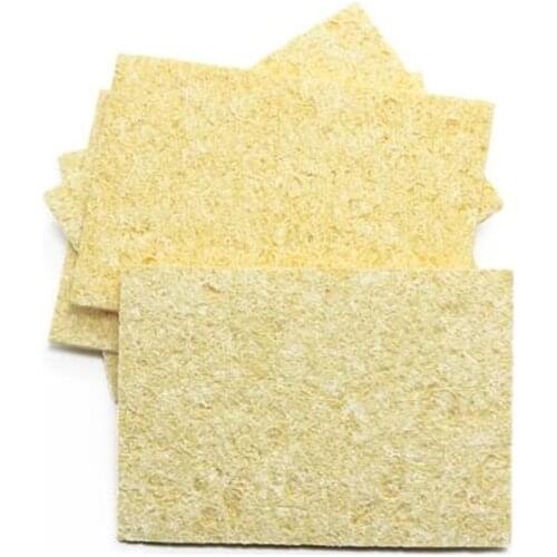 High Temperature Enduring Condense Electric Welding Soldering Iron Cleaning Sponge Yellow NEW