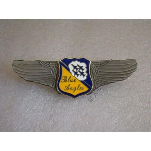 WW2 UNITED STATES U.S. NAVY BLUE ANGELS Military Pilot Wing Badge Insignia Metal Pin Military Store