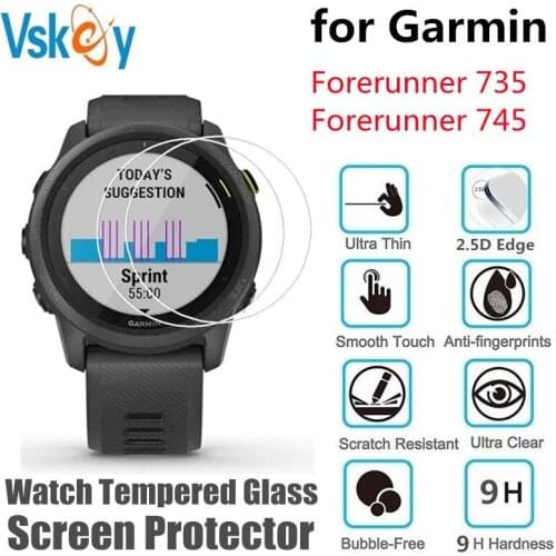 100pcs Tempered Glass for Garmin Forerunner 745 Screen Protector Anti Scratch Sport SmartWatch Protective Film