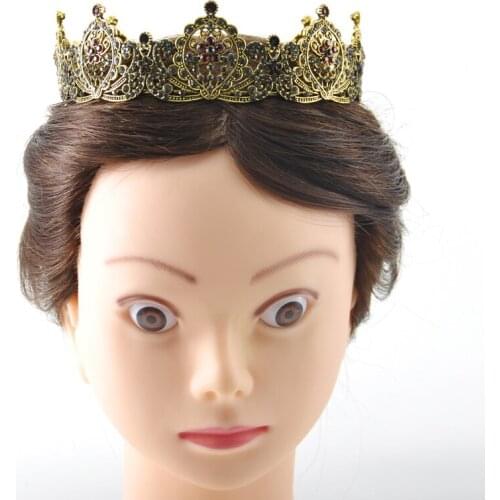 Gold Bridesmaid Tiara, Baroque Royal Queen Tiara In Color, Bridal Headpiece Womens Wedding Accessories, PROM Tiara