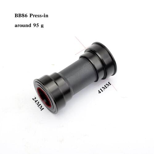 ZTTOBB MTB Road Bicycle Push Bottom Fit Brackets For Shimano deore BB52 Axle Adapter 1.37 / 24mm Crank Sprocket Set Black