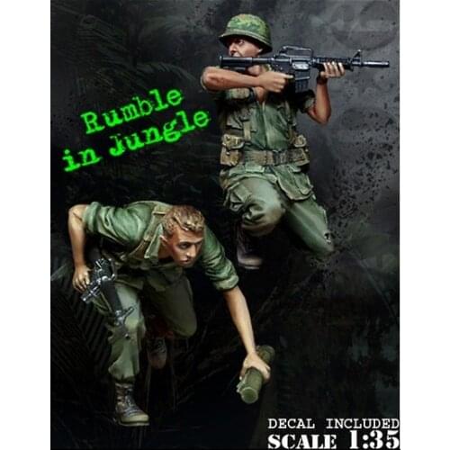 1/35 scale US Vietnam War Jungle Forward 2 people miniatures Resin Model Kit figure Free Shipping