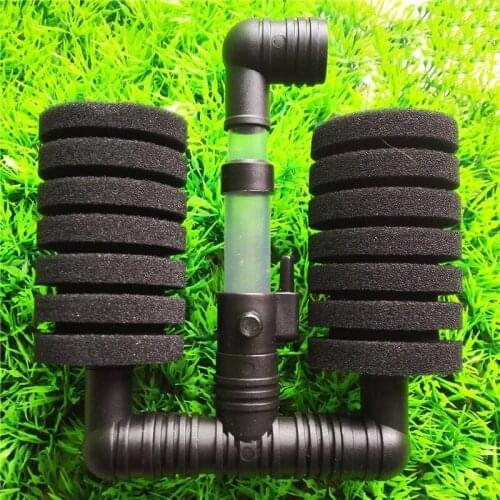 Bio Sponge Filter Betta Fry Shrimp Aquarium Fish Tank Double Head Practical 10 Pcs