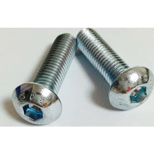 10PCS Within 10.9 Galvanized Pan Head Round Head Hex Bolts M4 * 25ISO7380