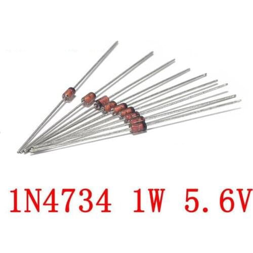 100pcs 1N4734A 1N4734 Zener Diode 1W 5.6V DO-41 IN4734A